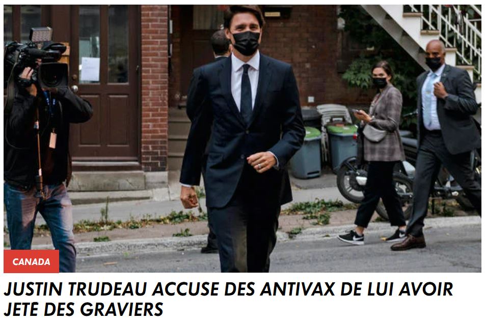 Trudeau caillassé