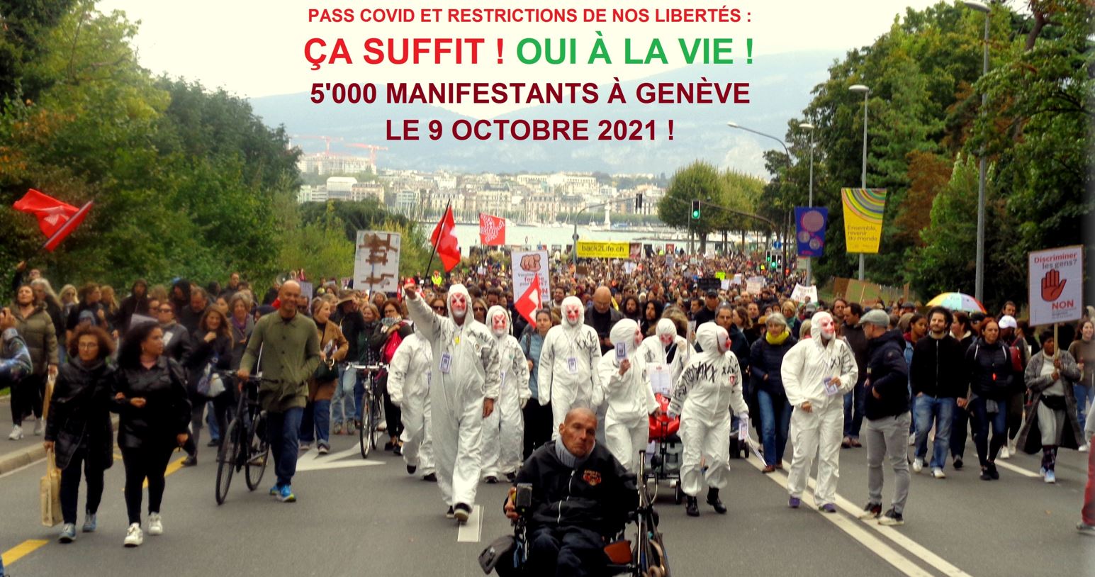 Manifestation à Genève 9 octobre 2021