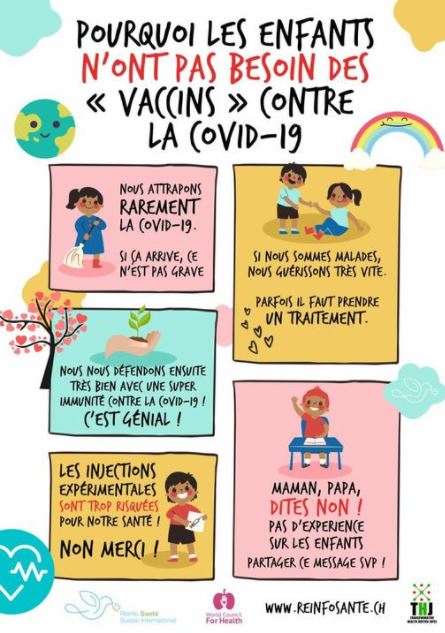 les enfants n'ont pas besoin de l'injection covid