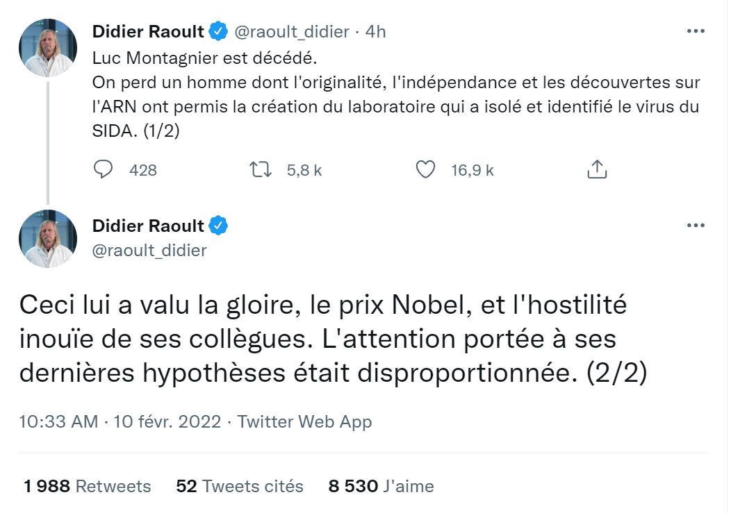 Twitter Luc Montagnier 2