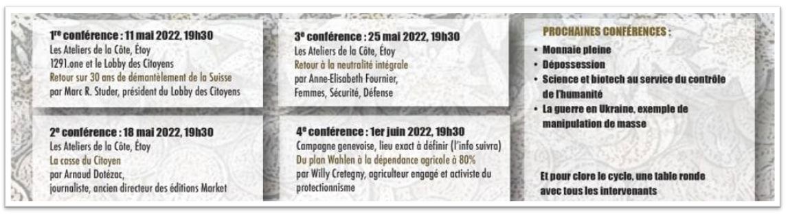 Conférence en Suisse