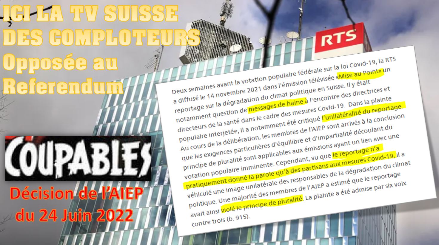 RTS, la TV Suisse des comploteurs