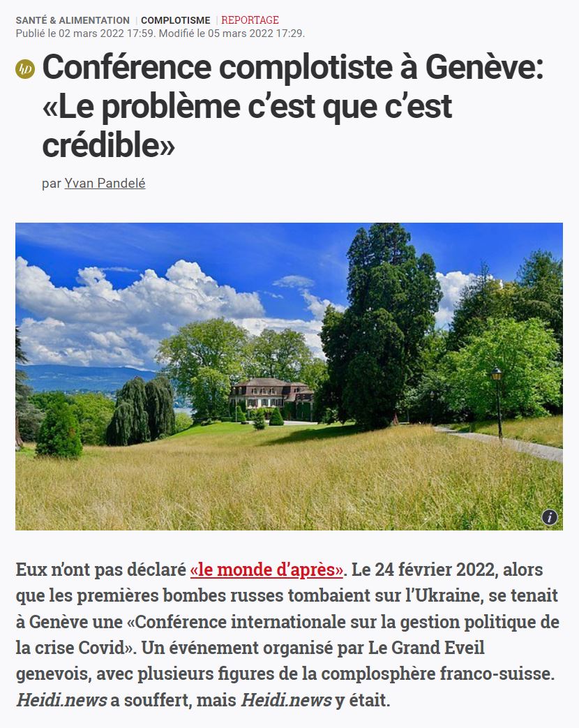 Article mensonger d'Heidi News