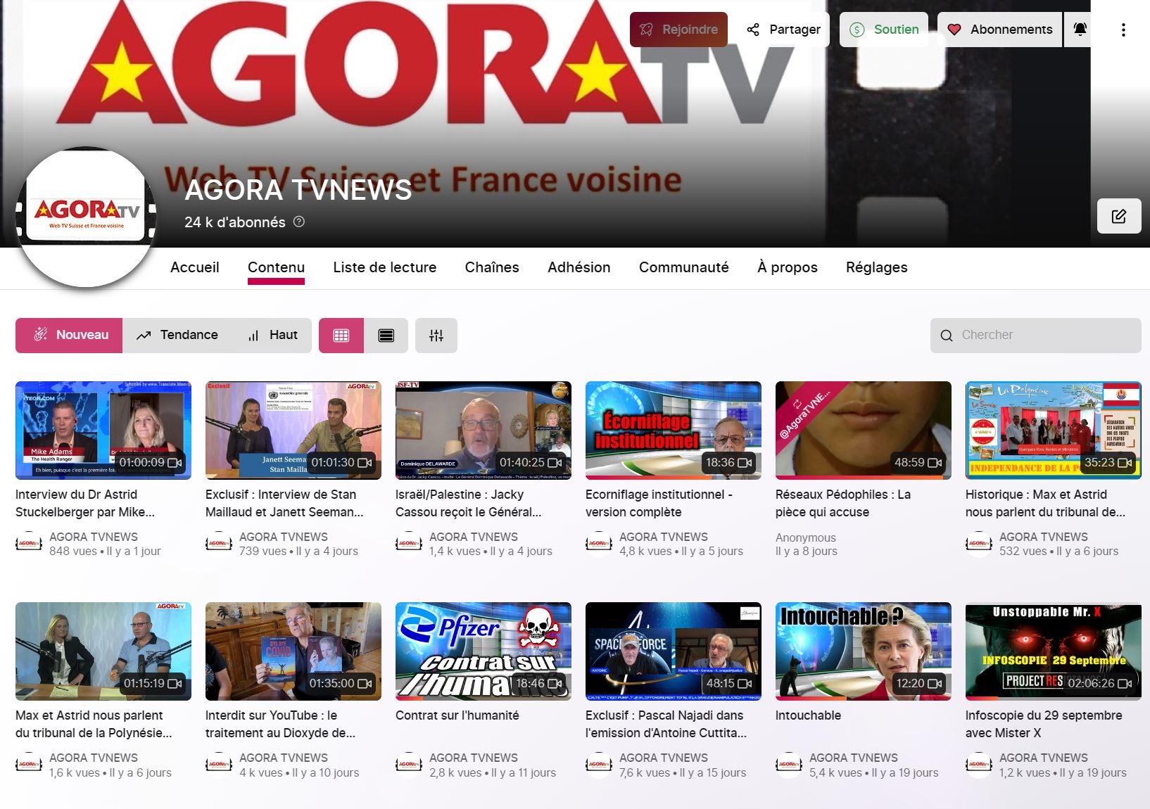 Agora TV sur Odysee