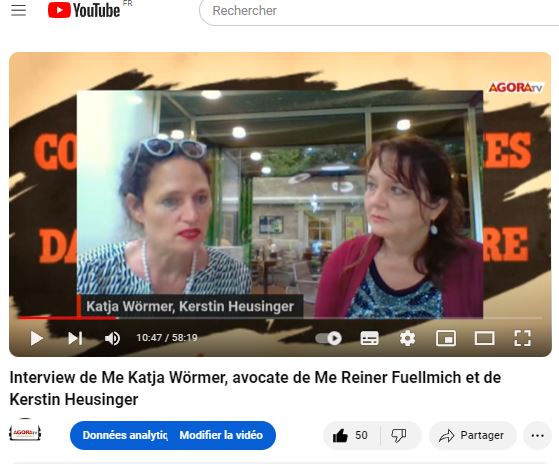 Interview de Katja Wormer, avocate de Reiner Feullmich et la journaliste Kerstin Heusinger