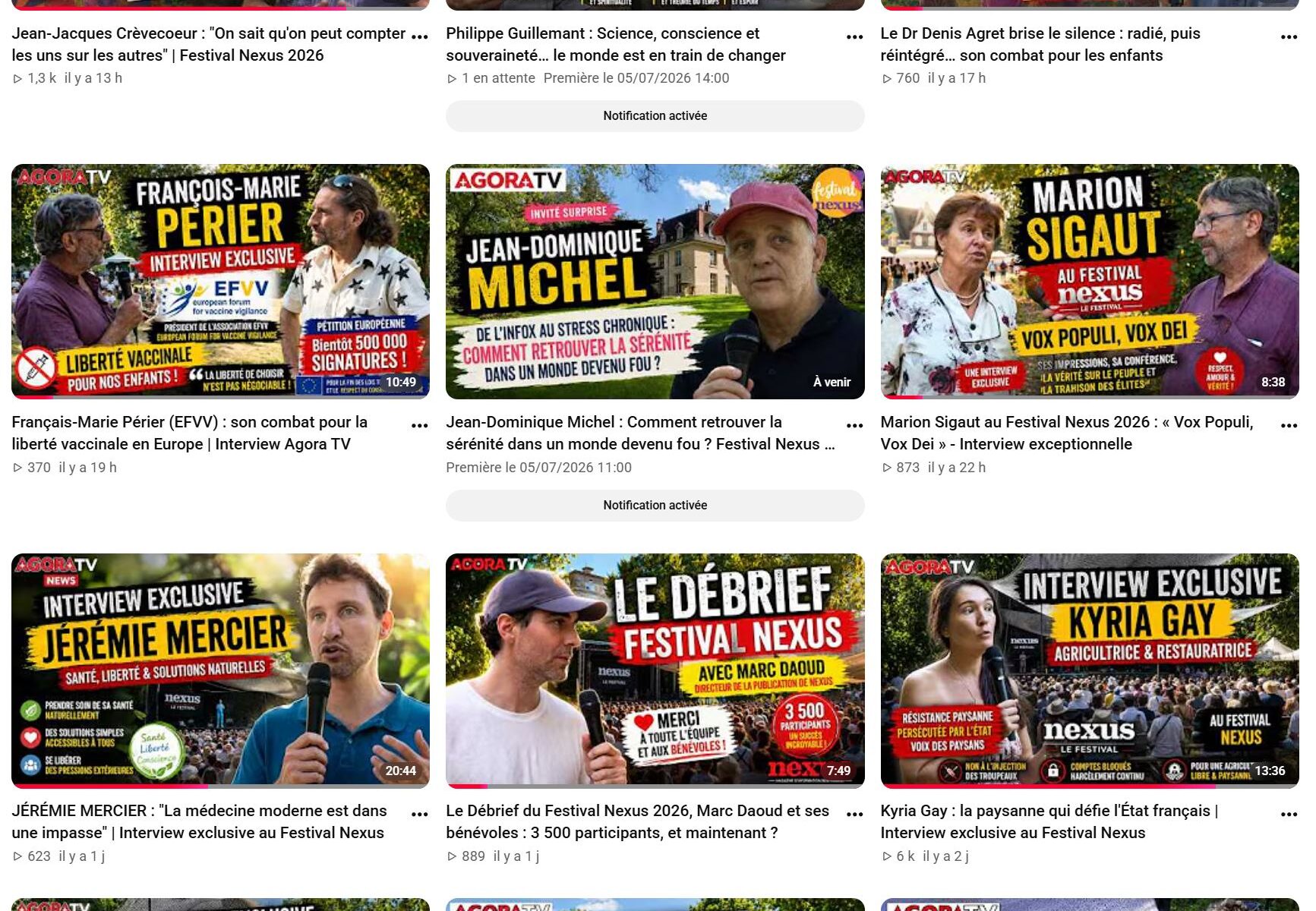Reportages Agora TV sur le festival Nexus