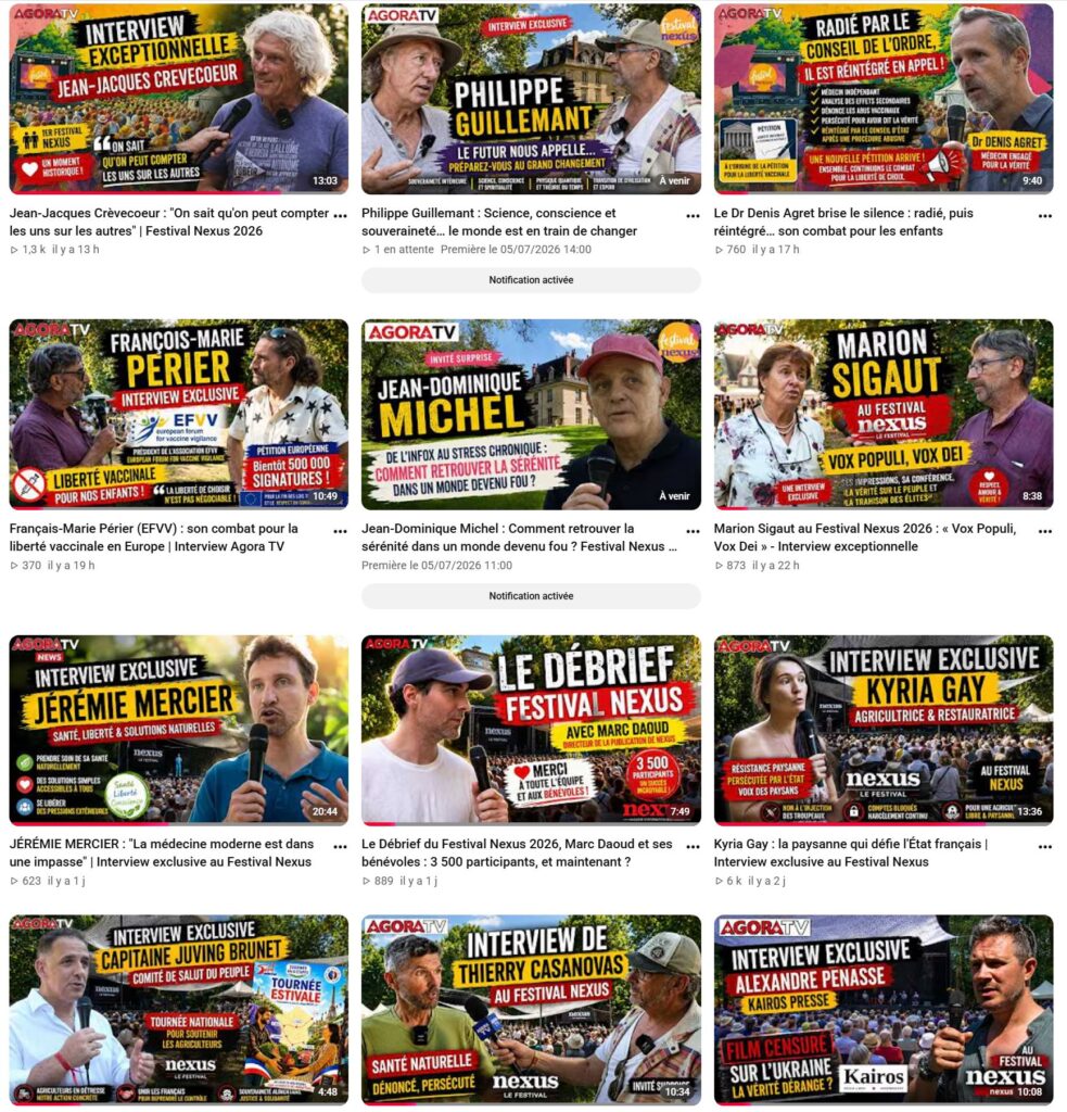 Reportages Agora TV sur le festival Nexus